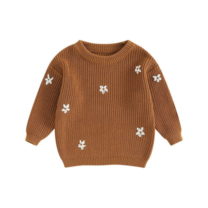 Girls Winter Flower Sweater - PAMU8