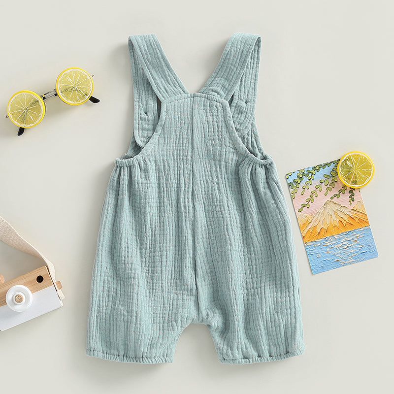 Solid Sleeveless Baby Romper