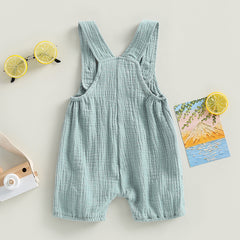 Solid Sleeveless Baby Romper
