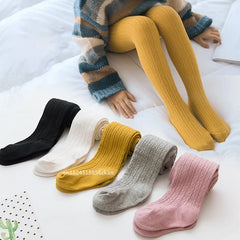 Baby Girl Tights Solid Cotton