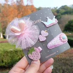 Baby Girls' Bowknot Hair Clips, 5-Piece Set