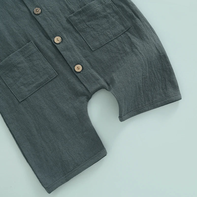 Button Down Baby Romper