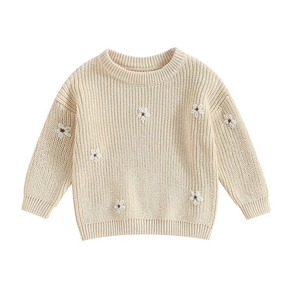 Girls Winter Flower Sweater - PAMU8