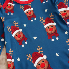 Christmas Reindeer Print Jumpsuit