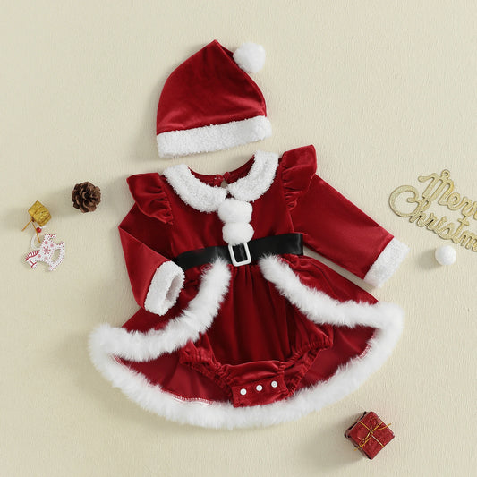 Plush Patchwork Christmas Jumpsuit