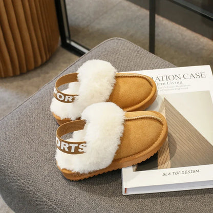 Kids Toes Wrapped Plush Slippers