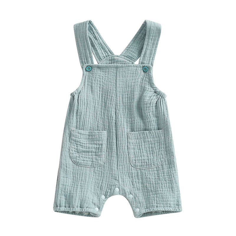 Solid Sleeveless Baby Romper