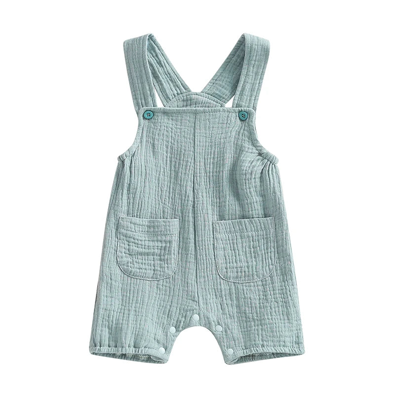 Solid Sleeveless Baby Romper