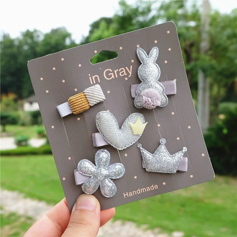 5Pcs/set Cartoon Hairpins
