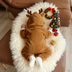 Embroidered Antlers Christmas Jumpsuit