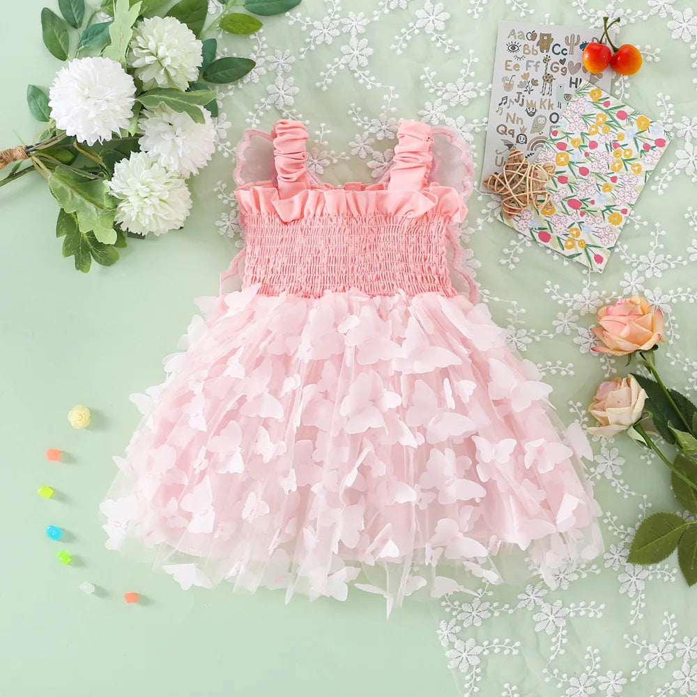 Cute Mesh Butterfly Baby Dress