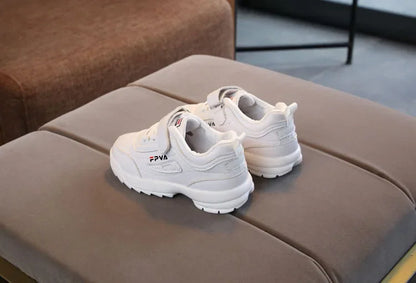 Kids Leather Trainers Sport Shoes