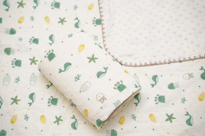 Newborn Bear Print Blanket Pure Cotton - PAMU8