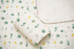 Newborn Bear Print Blanket for Crib, Stroller and Car Seat