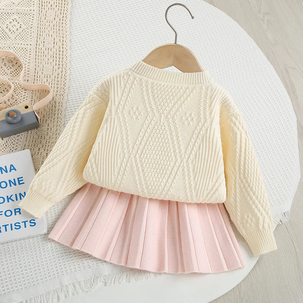 Cute Flower Bow Girls Outfit