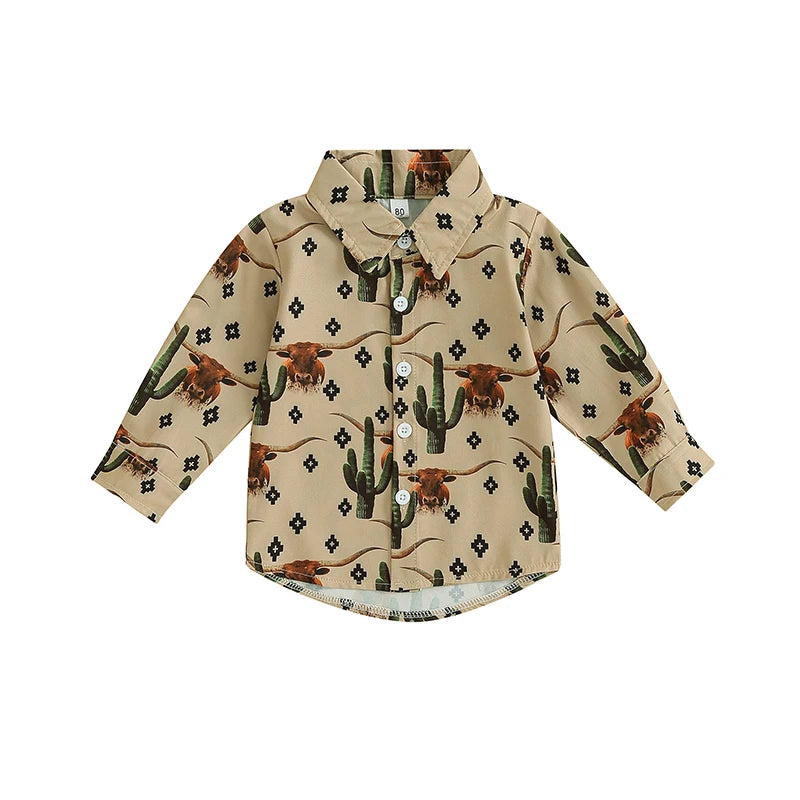 Cow Print Long Sleeve Tops