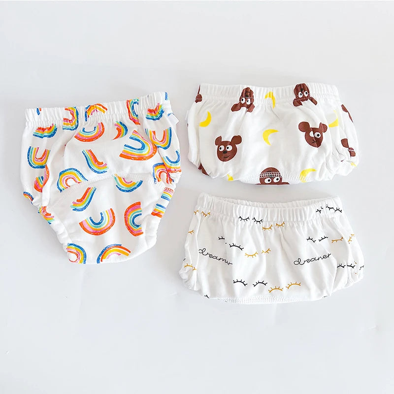 Reusable Cloth Diapers, 3-Pack Washable Training Pants