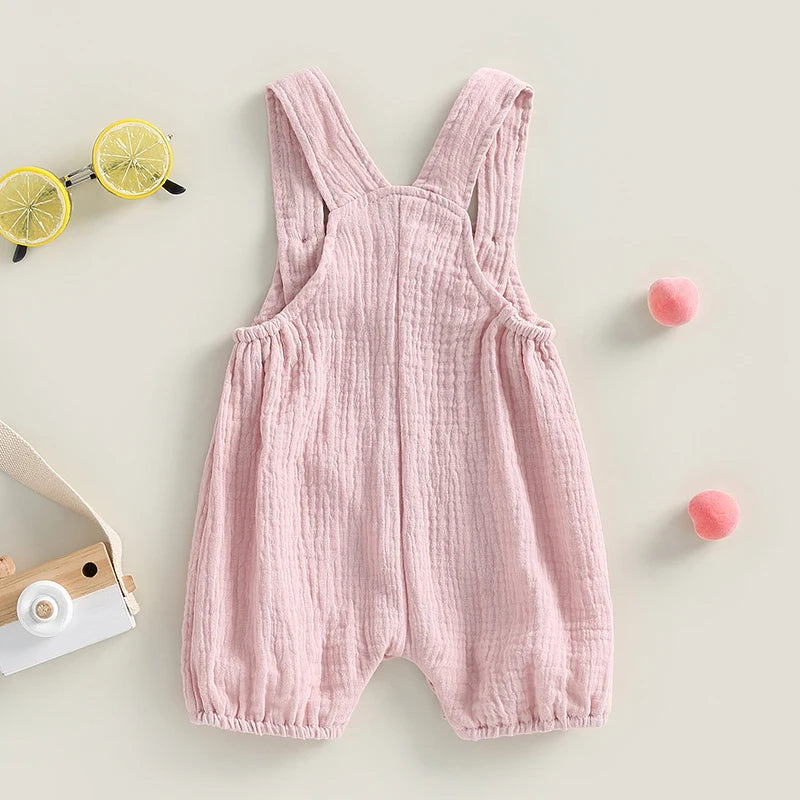 Solid Sleeveless Baby Romper