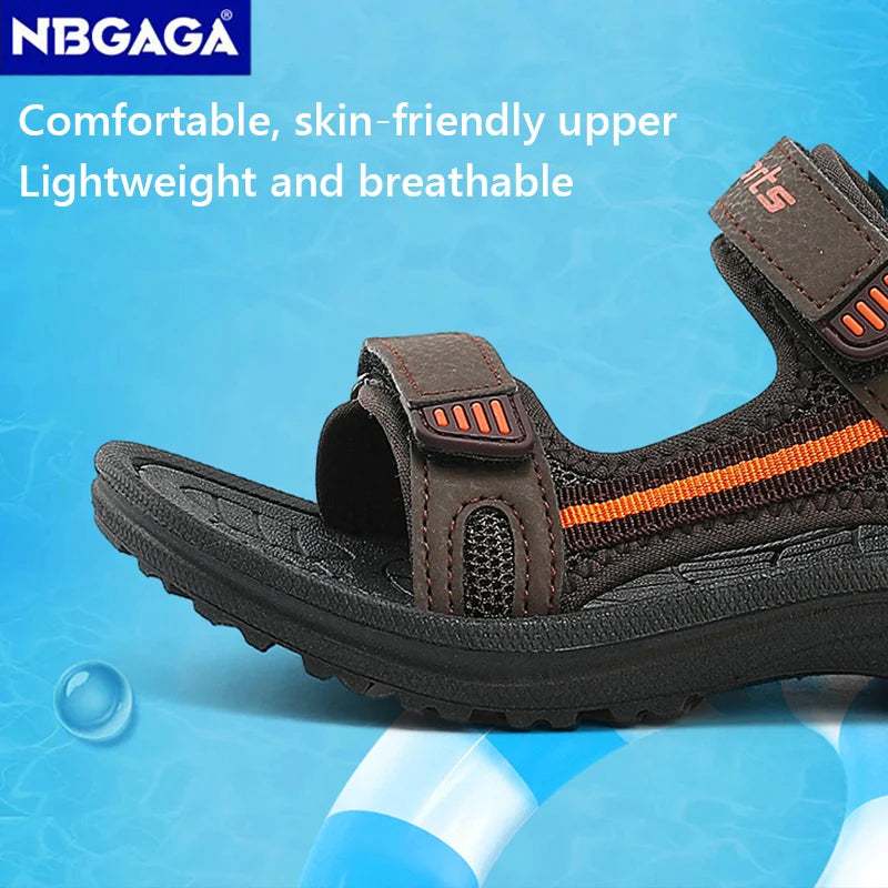 Boys' Sport Sandals, Breathable Soft-Sole Beach Shoes