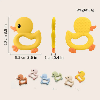 Baby Teether Toys Cartoon Duck Silicone Teether - PAMU8