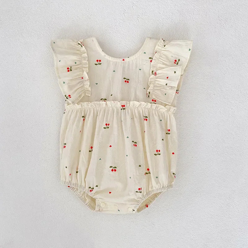 Cherry Girls Bow Jumpsuit