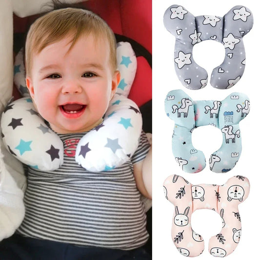 U-shaped plush cushion with assorted animal print options