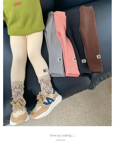 Girls Winter Fleece Warm Leggings
