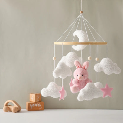 Baby Crib Mobile Wooden Rattle Toy
