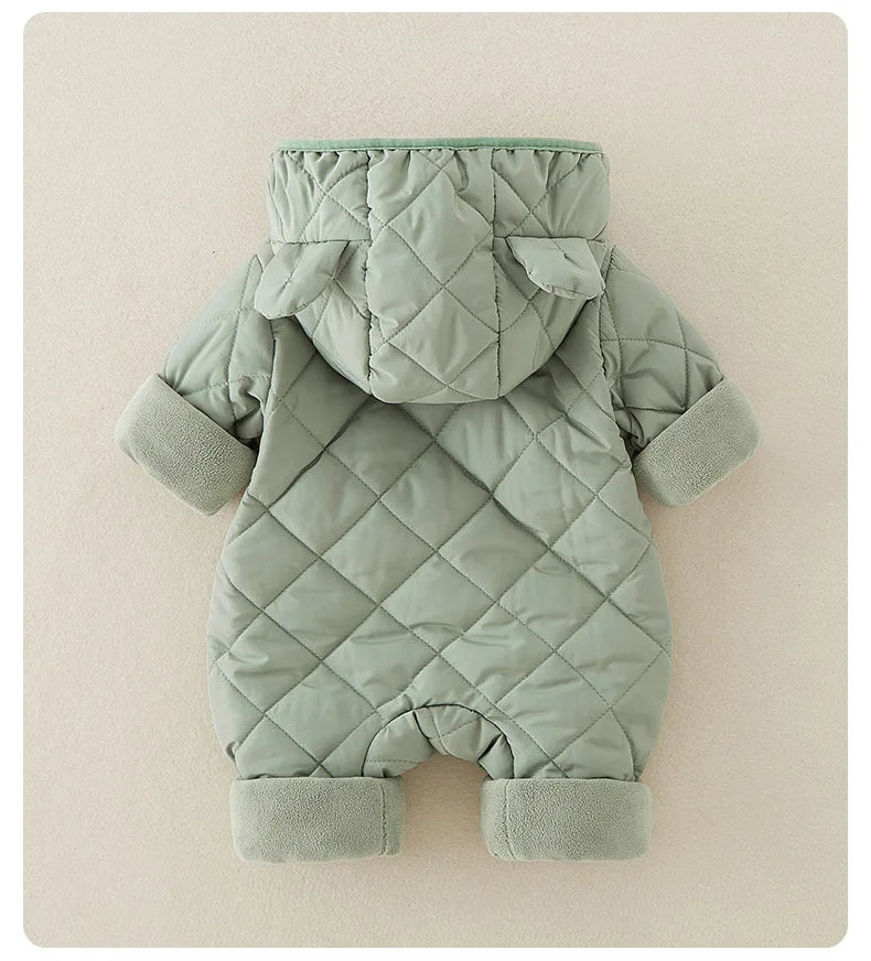 Fleece Lined Cotton Infant Romper