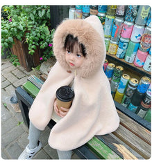 Princess Hooded Faux Fur Winter Cape