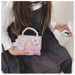 Flower Plaid Handbag for Girls (Ages 2-4)