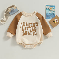 Baby Raglan Sleeve Letter-Print Long-Sleeve Romper