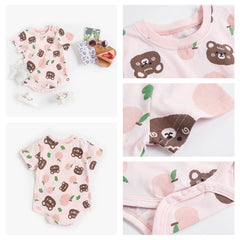 Baby Girls' Cotton Bodysuit, Short-Sleeve Newborn Top