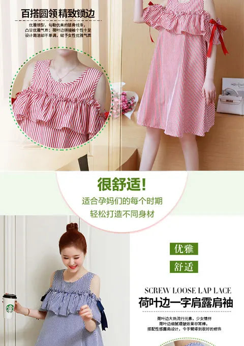 Korean Patchwork Maternity Dress