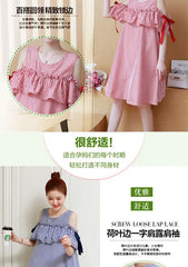 Patchwork Maternity Dress