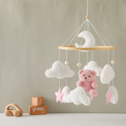 Baby Crib Mobile Wooden Rattle Toy