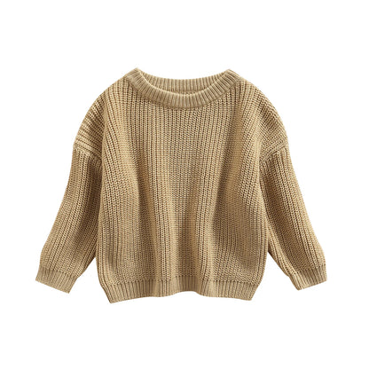 Newborn Knitwear Long Sleeve Cotton Pullover Tops - PAMU8