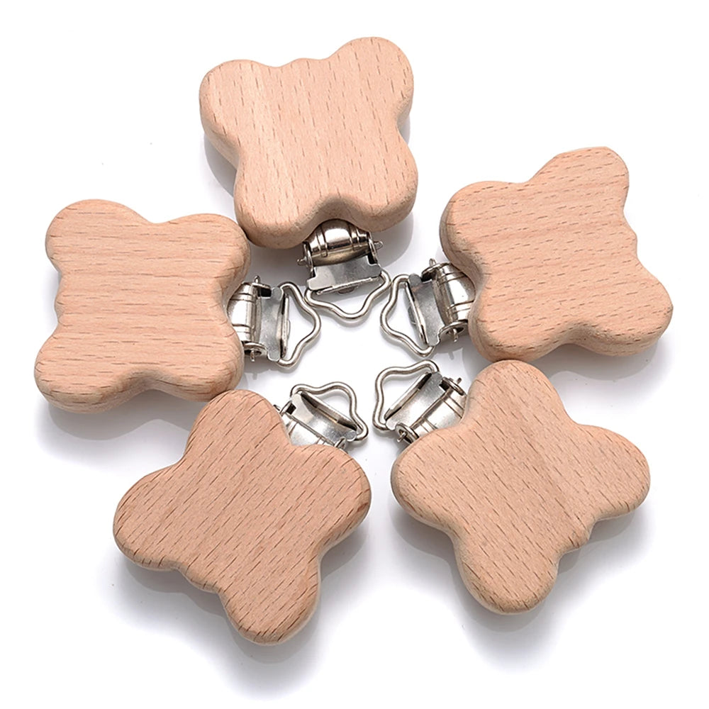 Wooden Animal Pacifier Clips Holder - PAMU8