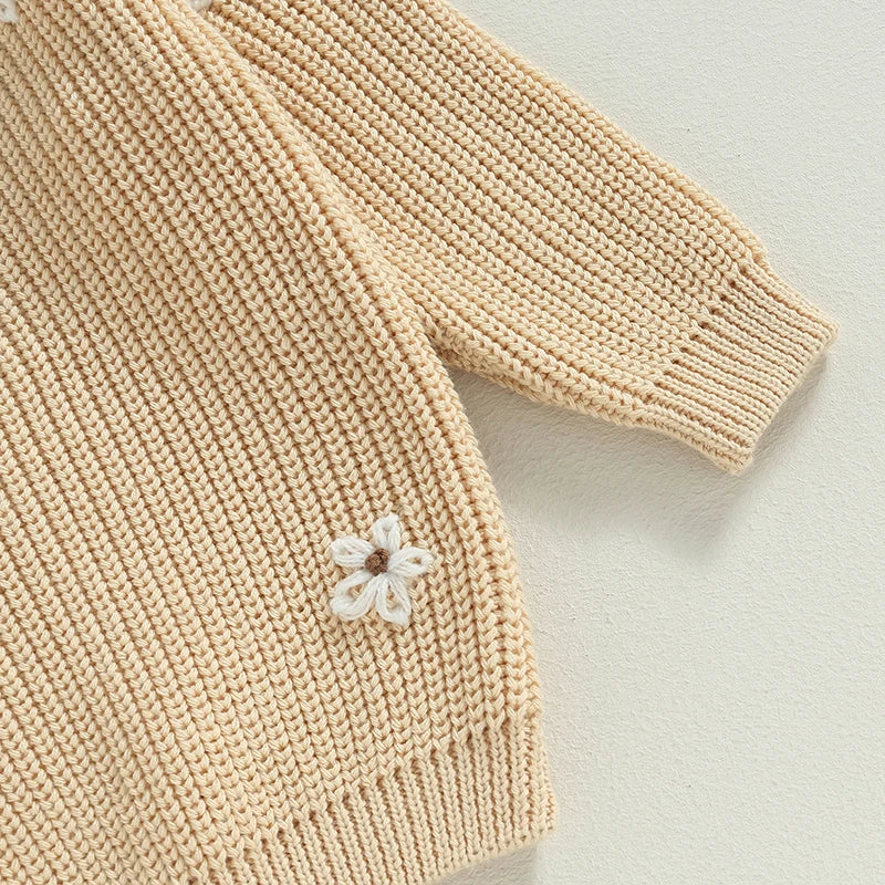 Girls Winter Flower Sweater - PAMU8