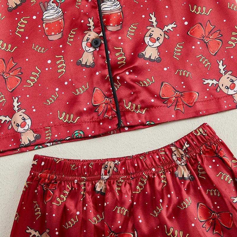 Girls Christmas Pajamas Set
