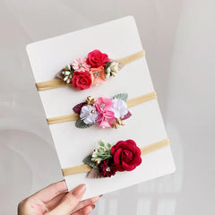 Baby Flower Headbands, Soft Floral Hair Band Set