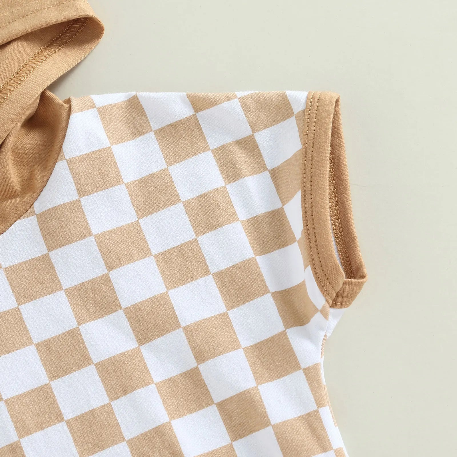 Checkerboard Print Baby Outfit