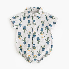 Baby Short-Sleeve Onesies, Cute Summer Bodysuits