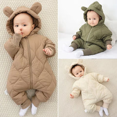 Baby Plush Cotton Jumpsuit, Thick Winter Snowsuit