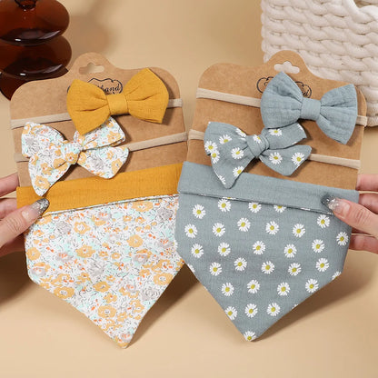 3Pcs BabyBibs with Bow