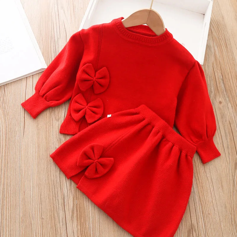 Sweater and Skirt School Set