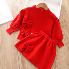 Sweater and Skirt School Set