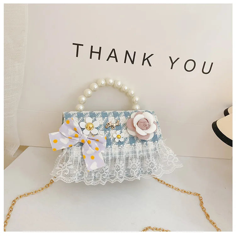 Flower Plaid Handbag
