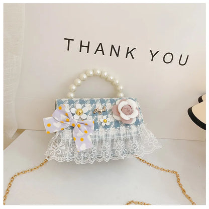Flower Plaid Handbag