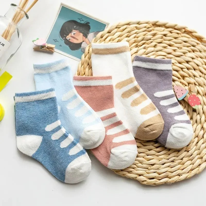 Cotton Stripe Cartoon Knitted socks